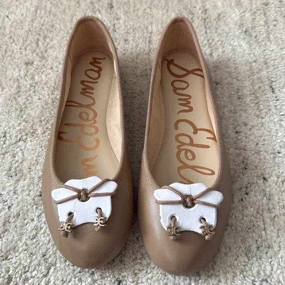 Sam Edelman Ballet Flats with Signature SE Bow Accent Size 7 New Never Worn - Picture 2 of 11
